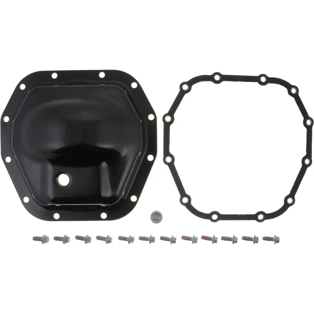 Spicer 10071956 Dana 44™ AdvanTEK® Diff Cover, Gray Stamped Steel - Fits 2018+ Jeep Wrangler JL, 2020+ Jeep Gladiator JT - Dana 44 AdvanTEK Axle - Rear Axle